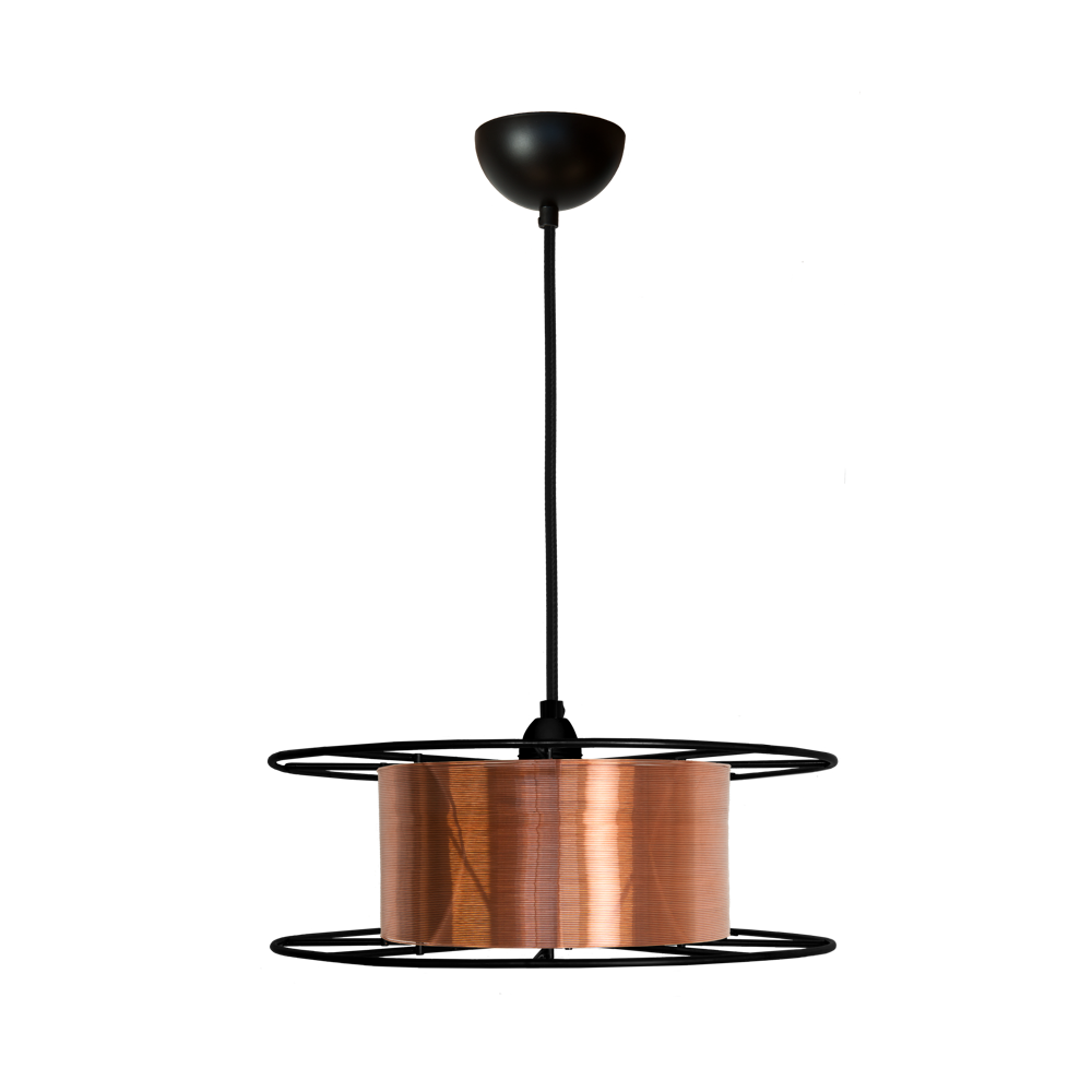 Duurzame upcycle Dutch stalen design SPOOL lamp gemaakt van gerecycle materialen - Tolhuijs