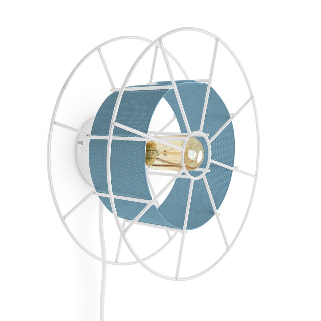 Duurzame upcycle Dutch stalen design SPOOL lamp gemaakt van gerecycle materialen - Tolhuijs